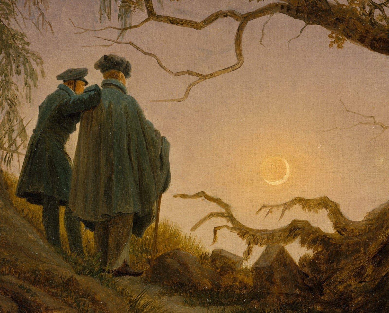 Caspar David Friedrich,Two Men Contemplating the Moon,1819-20.jpg
