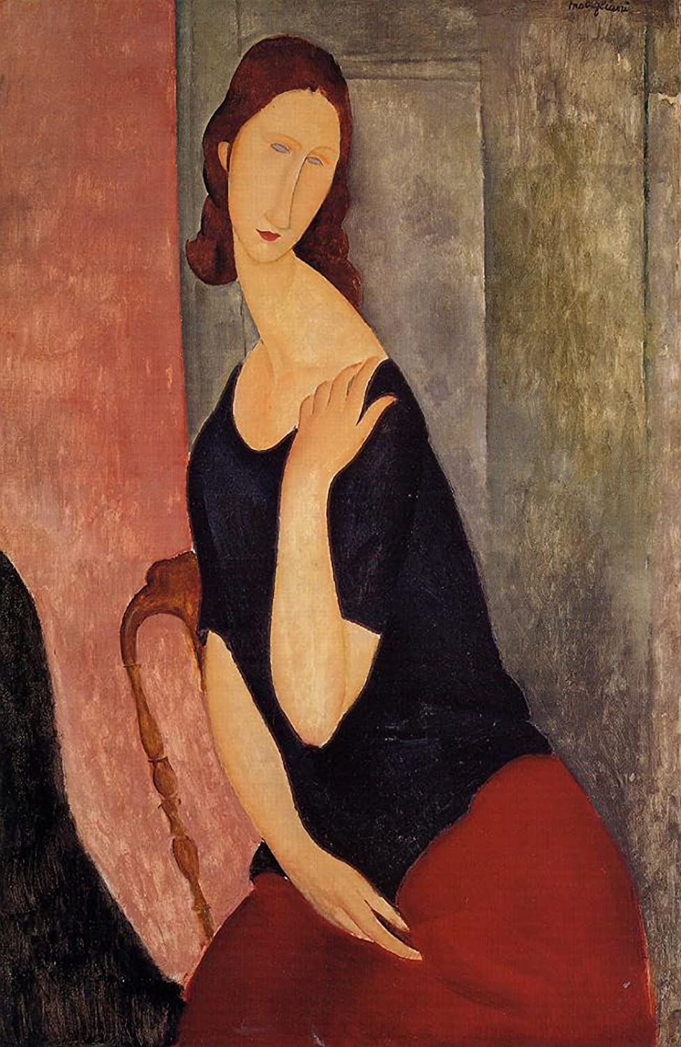 Amedeo Modigliani, Portrait of Jeanne hébuterne, 1919.jpg
