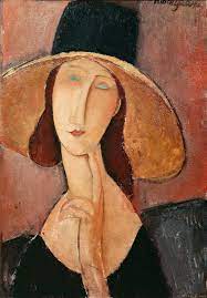 Amedeo Modigliani, 큰 모자를 쓴 잔느 에뷔테른,1917.jpg