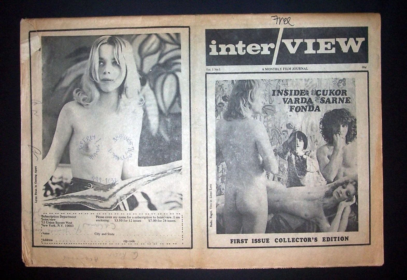 INTERVIEW MAGAZINE 1969 VOL. 1 NO. 1 ANDY WARHOL RARE FIRST ISSUE.jpg
