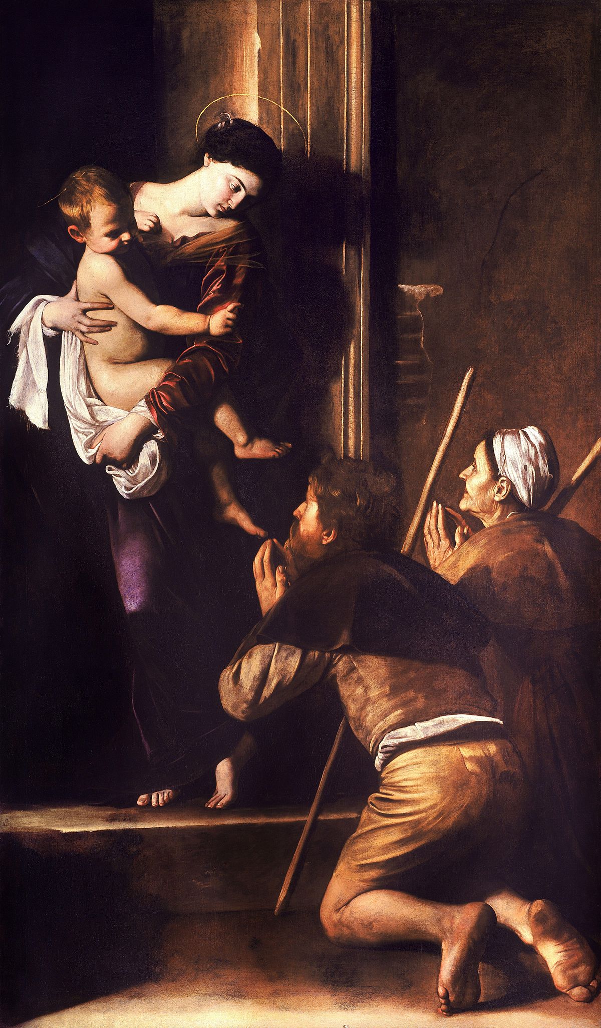 Caravaggio, Madonna di Loreto, 1603-1605(Galleria Nazionale d'Arte Antica, Rome, Italy).jpg