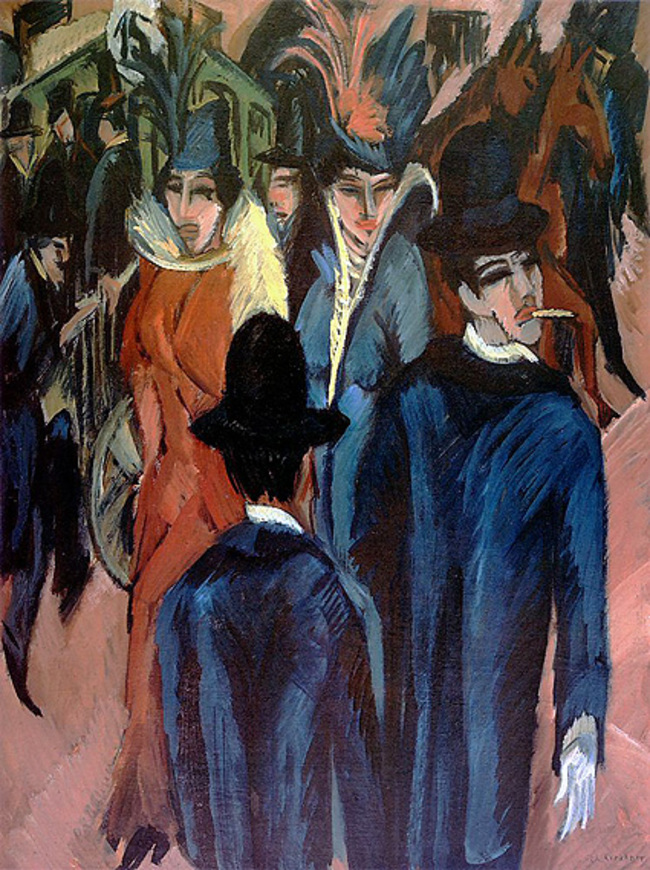 7Ernst Ludwig Kirchner (German,1880~1938), Berlin Street Scene, 1913.jpg